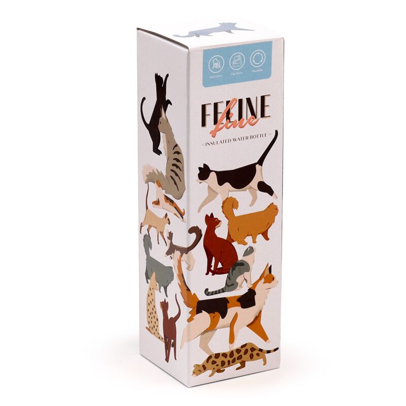 Бутылка для горячих и холодных напитков Feline Fine Cats Flip Top 500 мл