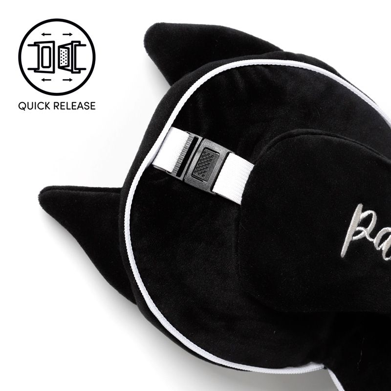 Relaxeazzz Feline Fine Cat Plush Travel Pillow & Eye Mask