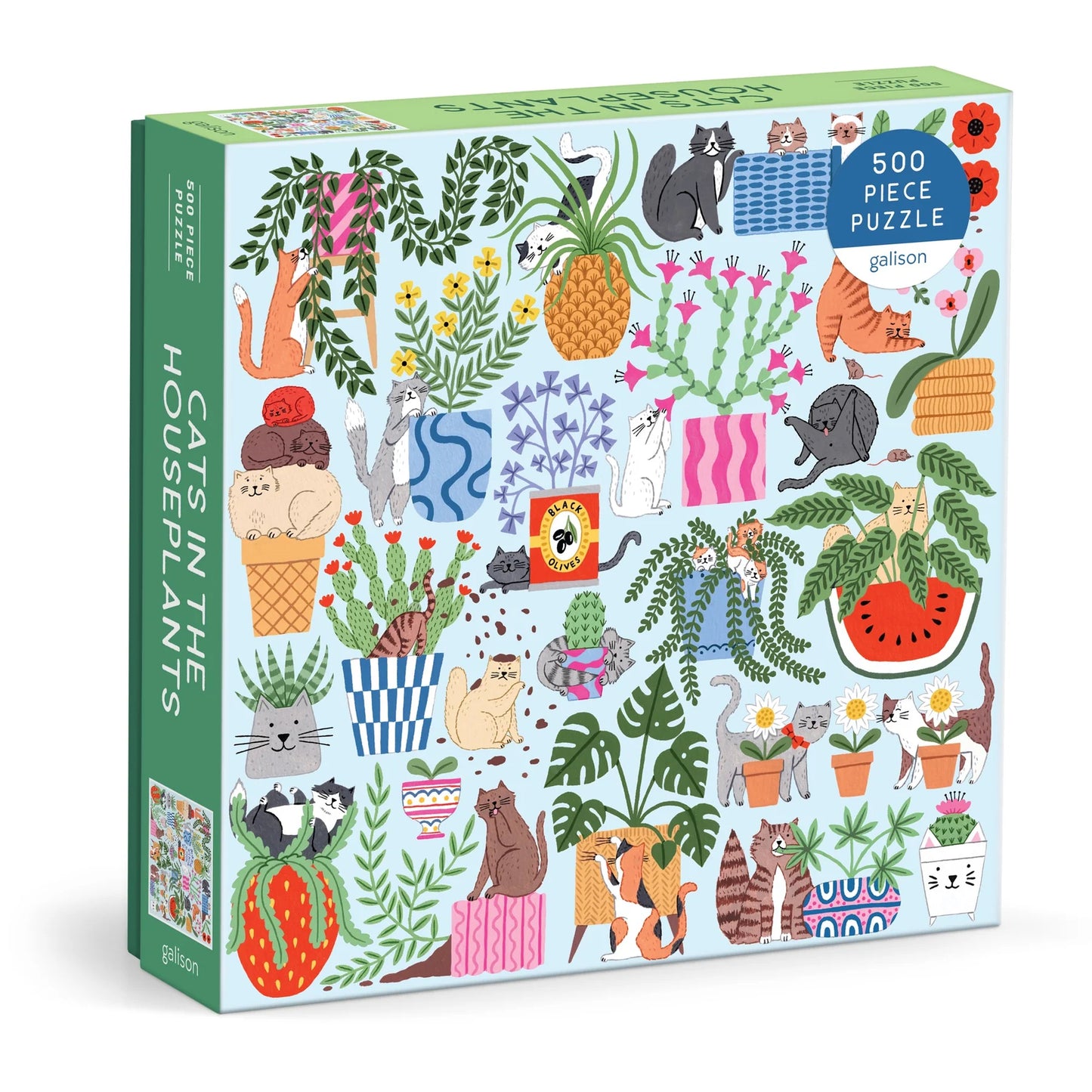 Puzzle Cats in the Houseplants, 500 pcs.