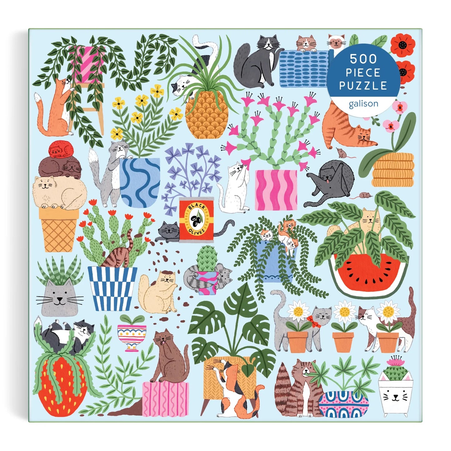 Puzzle Cats in the Houseplants, 500 pcs.