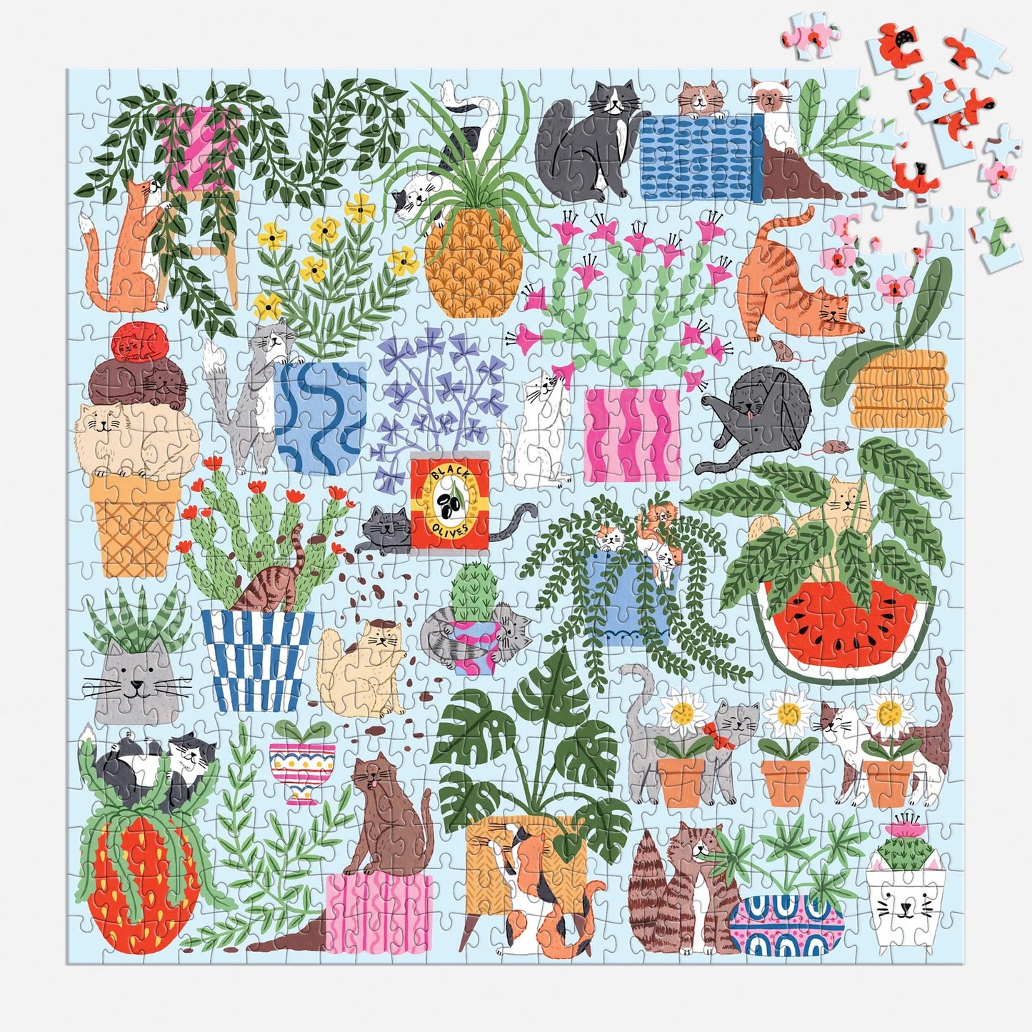 Puzzle Cats in the Houseplants, 500 pcs.