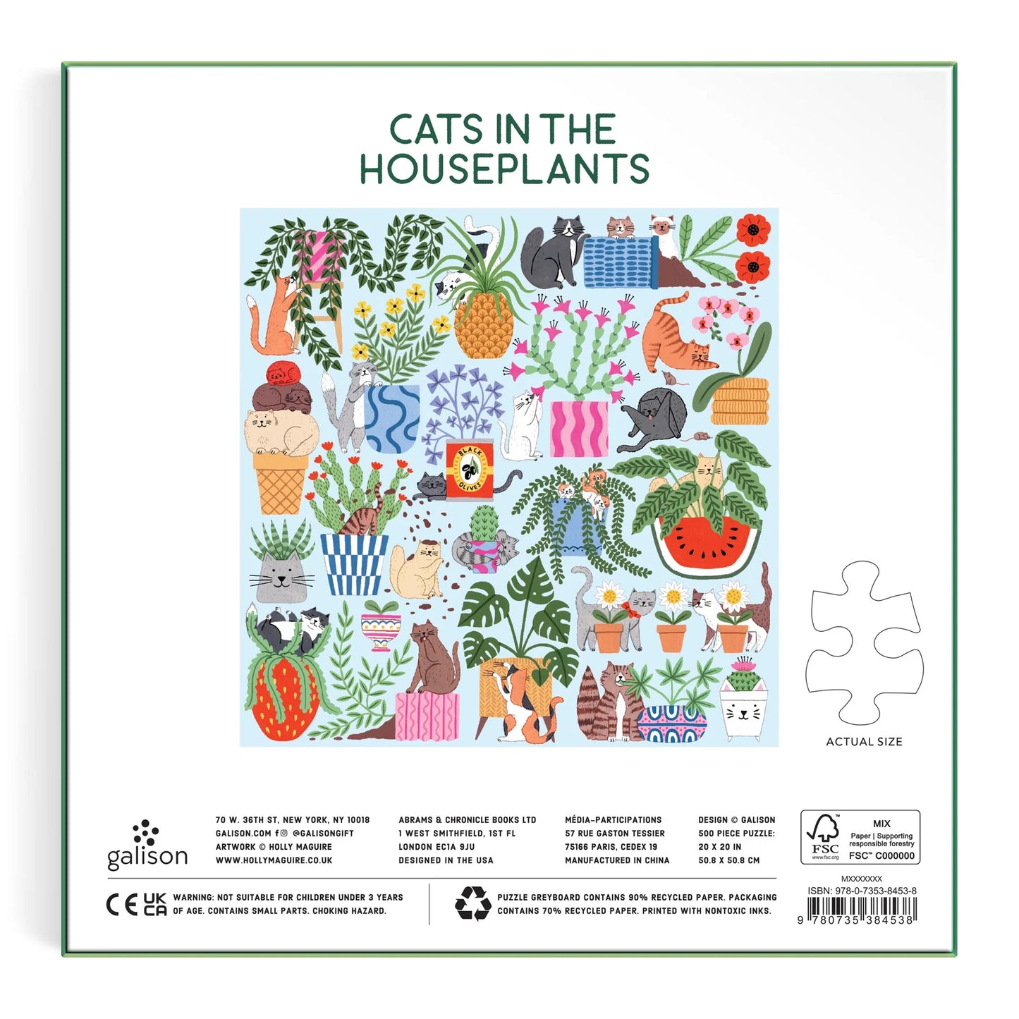 Puzzle Cats in the Houseplants, 500 pcs.