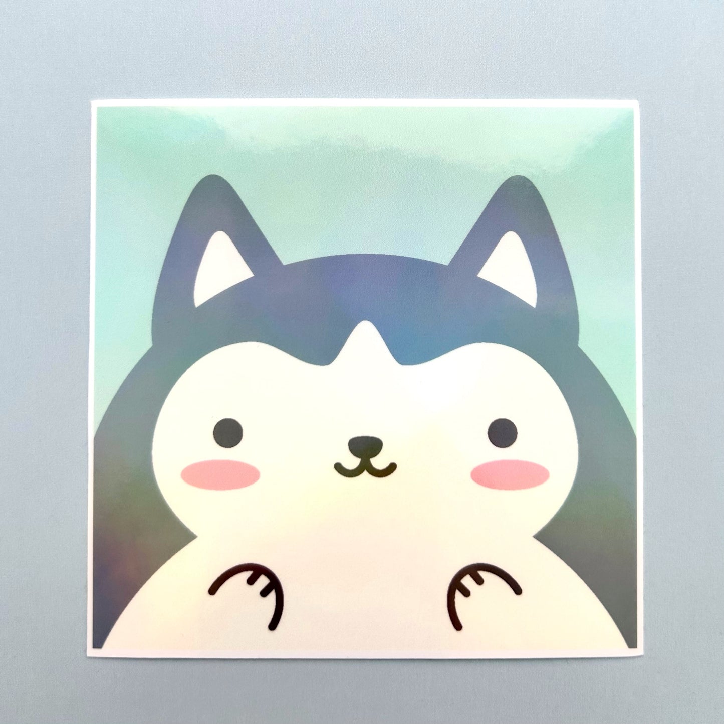 Голографическая наклейка Hello Dog