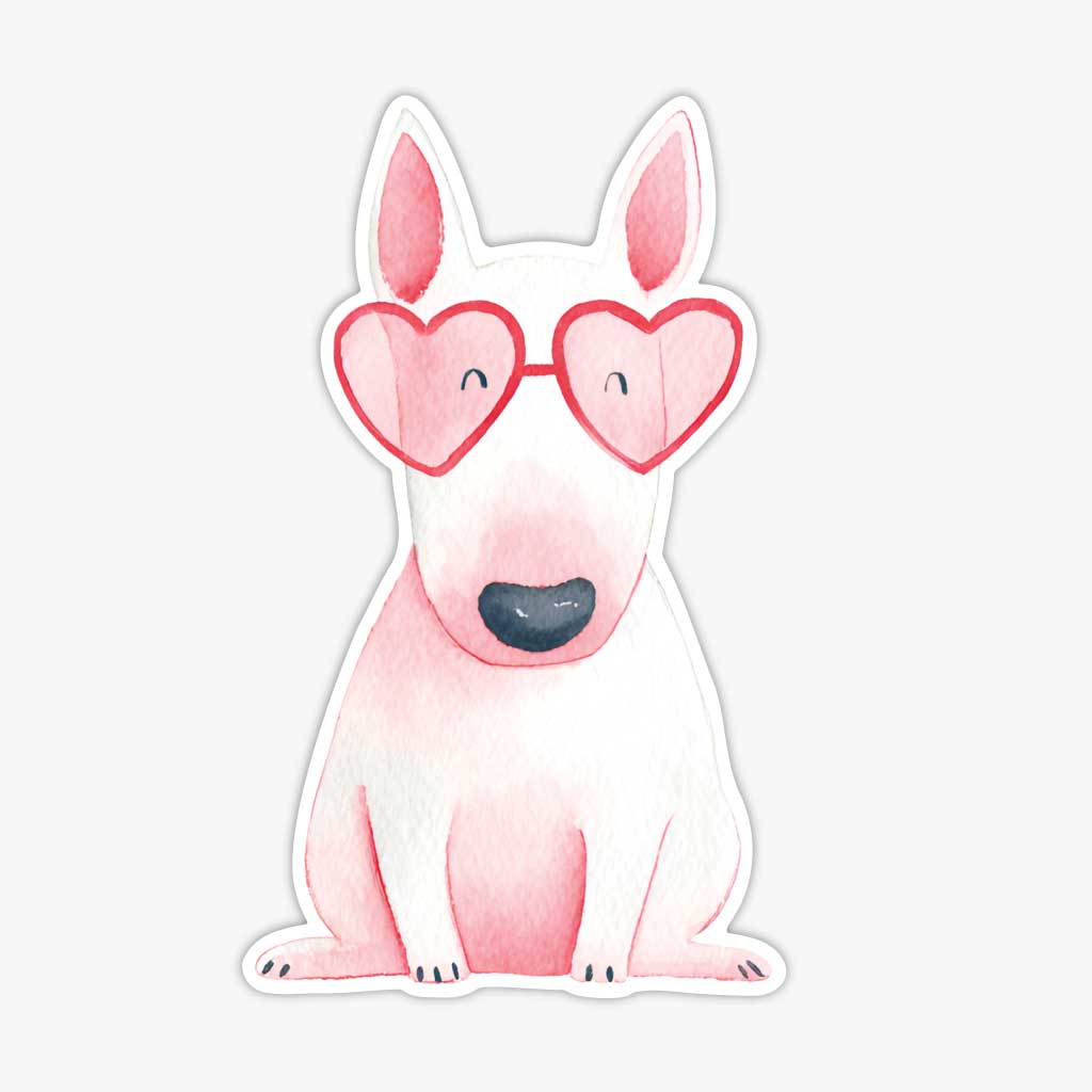 Наклейка Love Bull Terrier