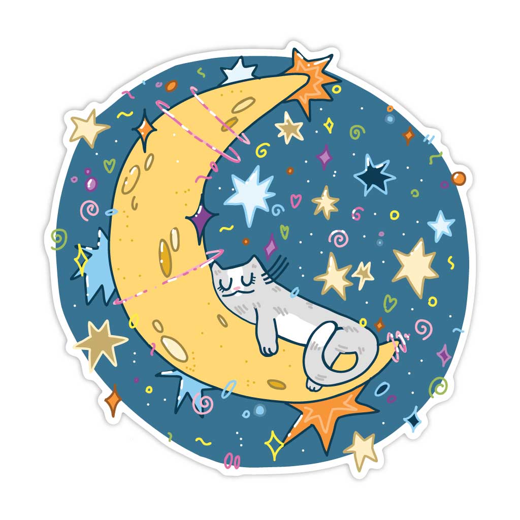Наклейка Moon Cat