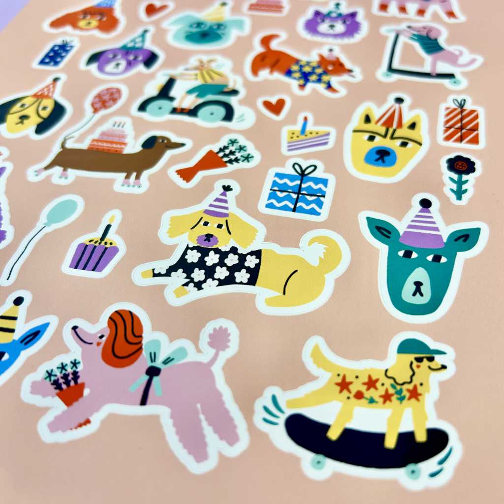 Birthday Dogs Sticker Sheet