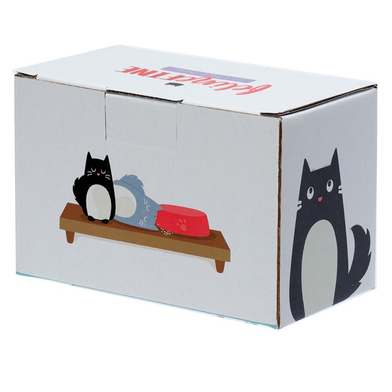 Feline Fine Black & Grey Cat Ceramic Salt & Pepper Set