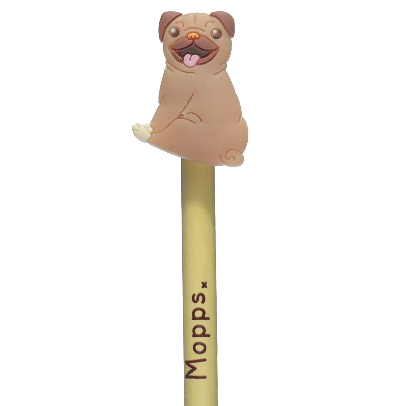 Mopps Pug Pencil with a Topper