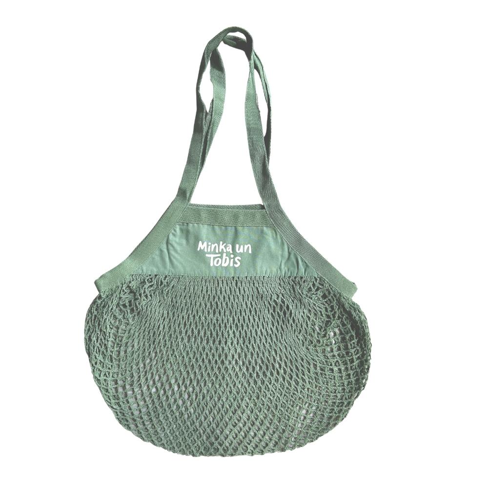 Kitty Mesh Shopping Bag, Sage Green