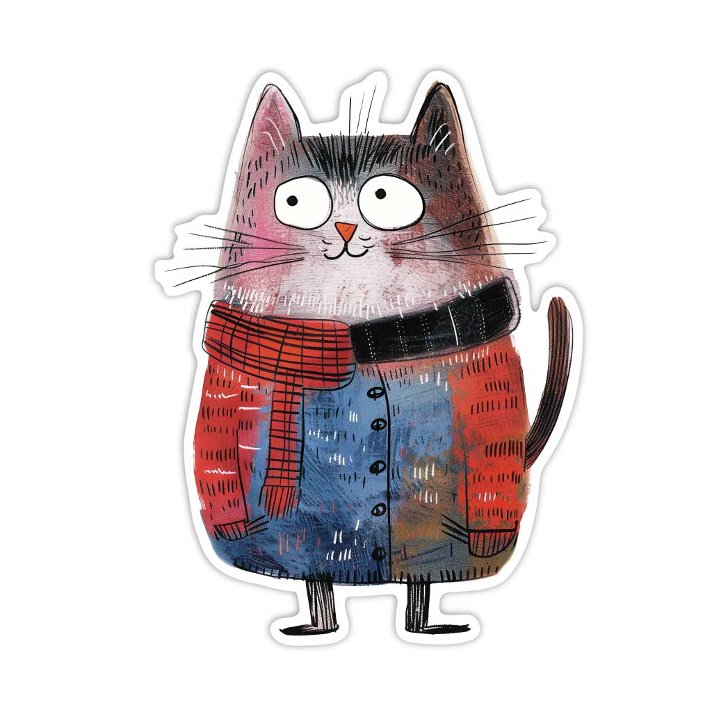 Наклейка Стильный кот