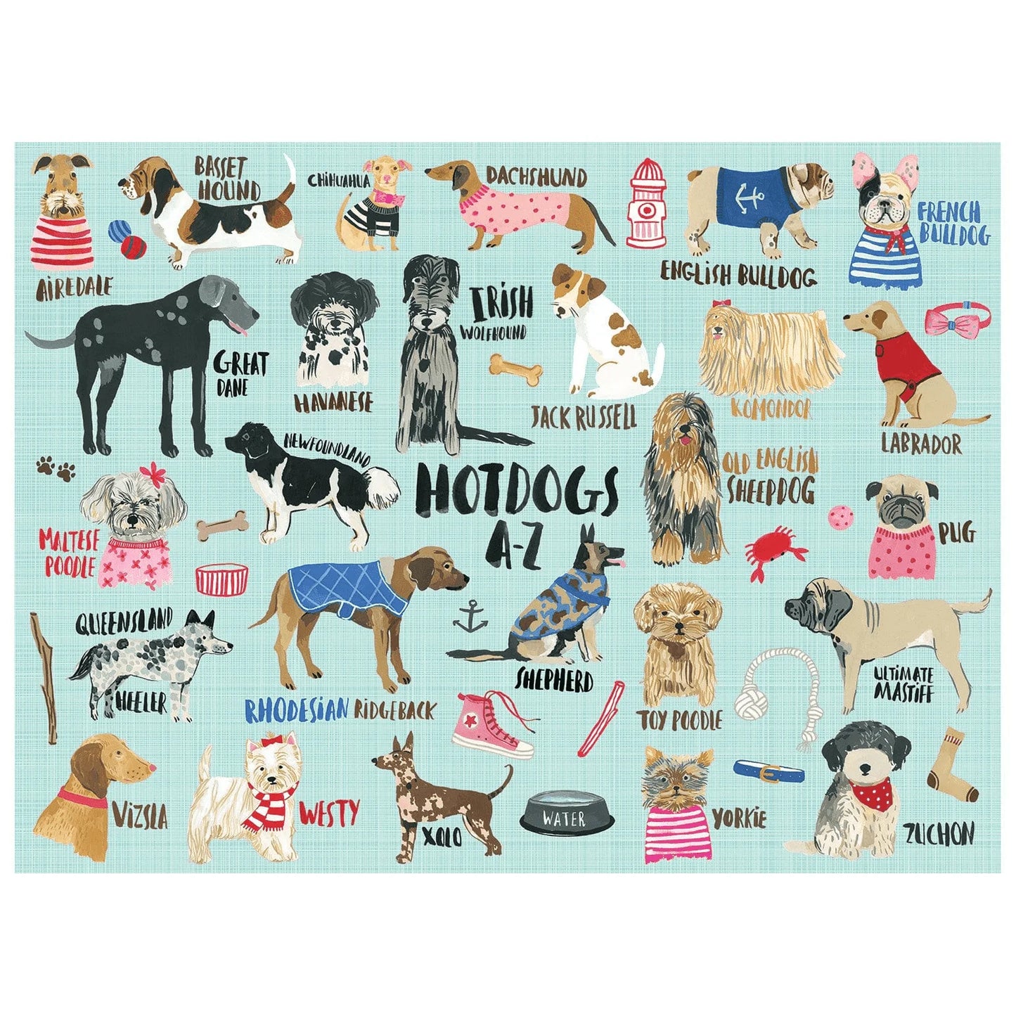 Пазл Hot Dogs A-Z, 1000 шт.