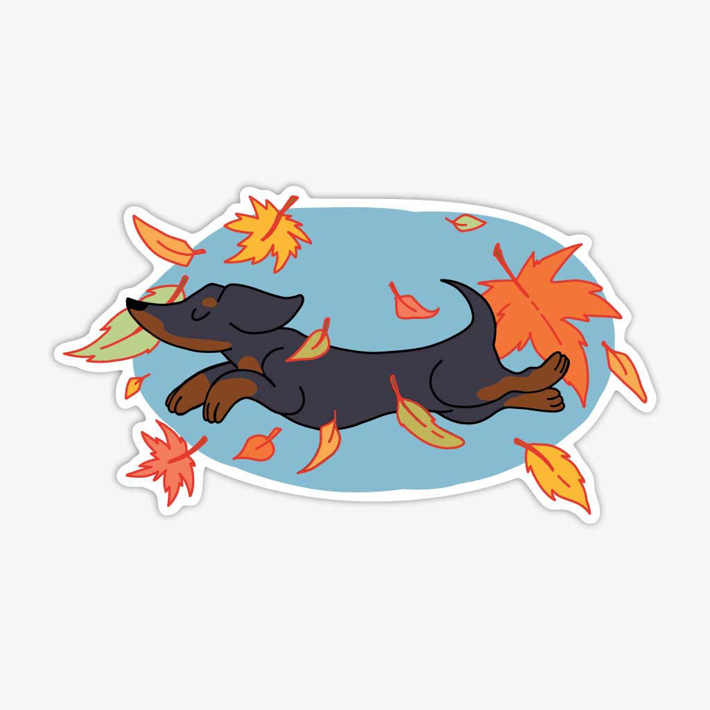 Autumn Dachshund Sticker