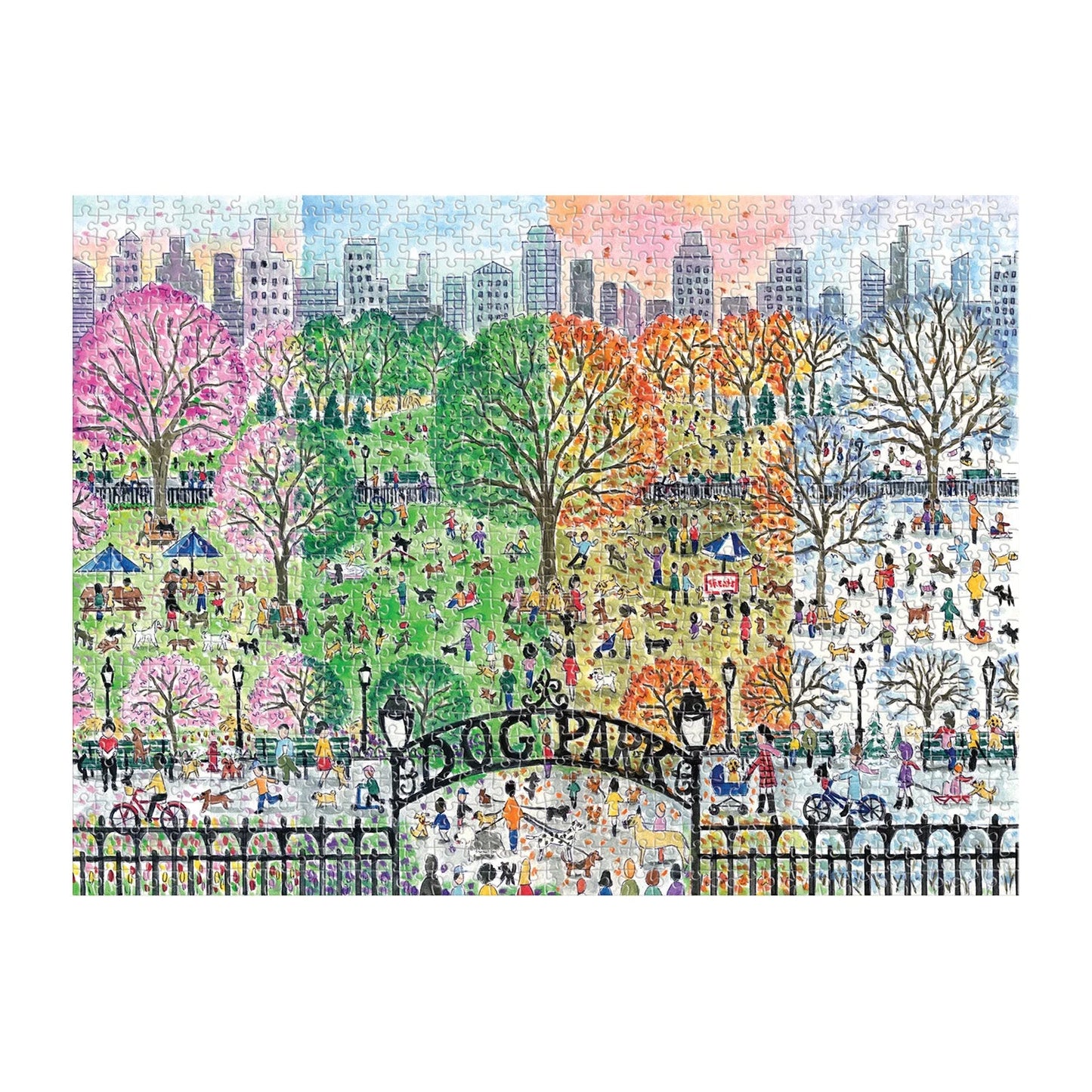 Пазл Michael Storrings Dog Park in Four Seasons, 1000 шт.