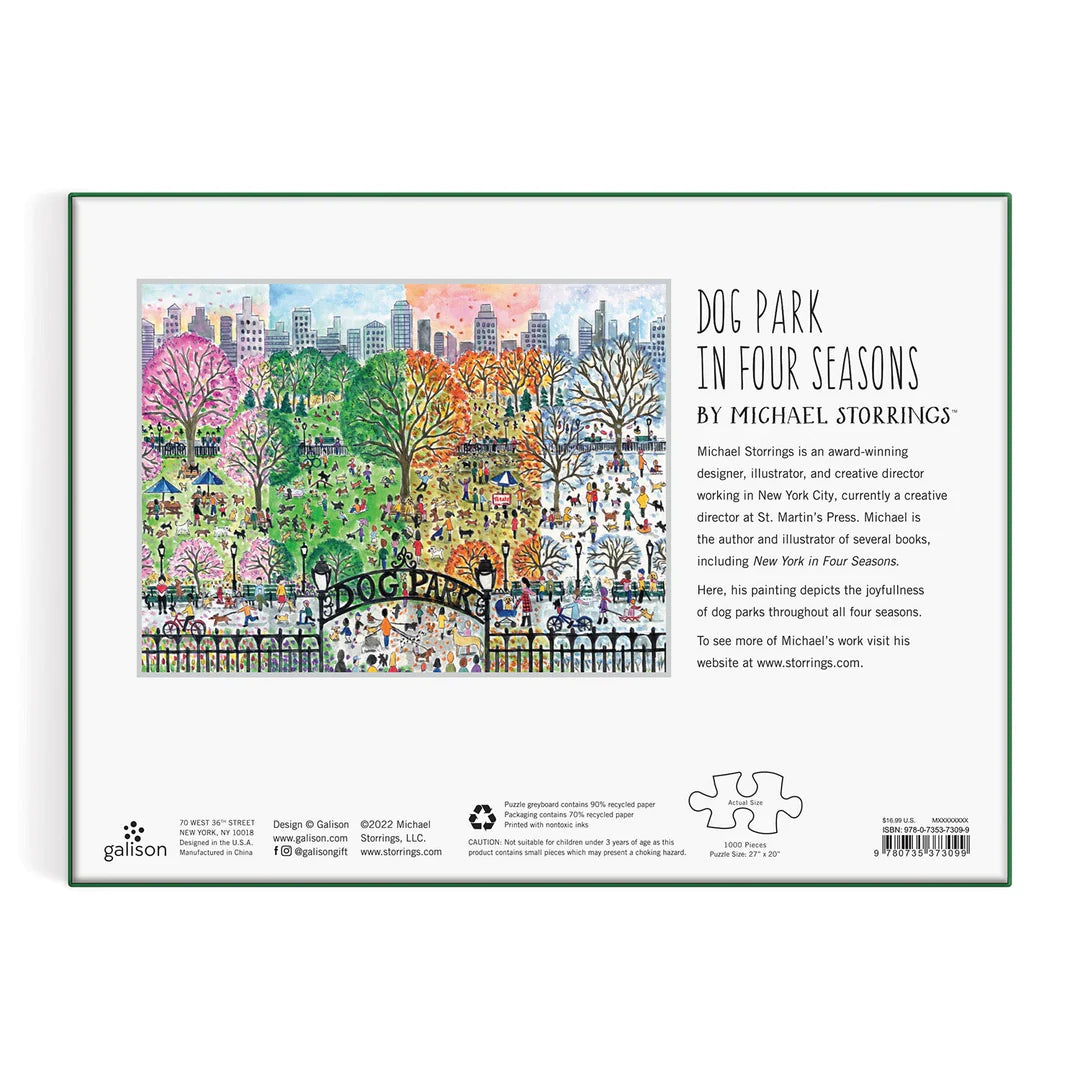 Пазл Michael Storrings Dog Park in Four Seasons, 1000 шт.
