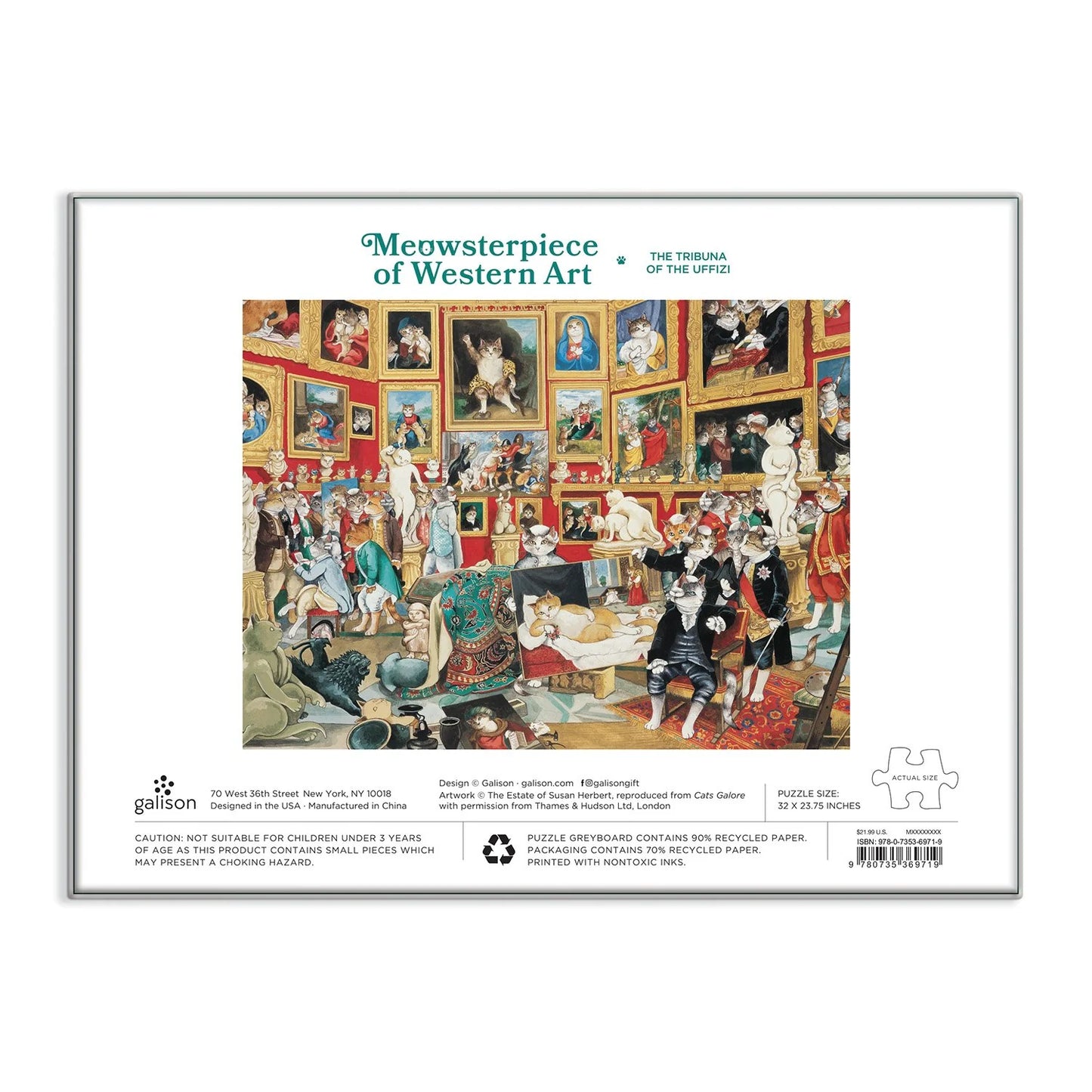 Пазл Tribuna of the Uffizi Meowsterpiece of the Western Art, 1500 шт.