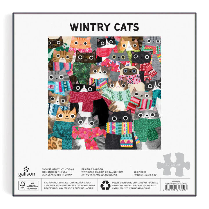 Puzle Wintry Cats, 500 gab.