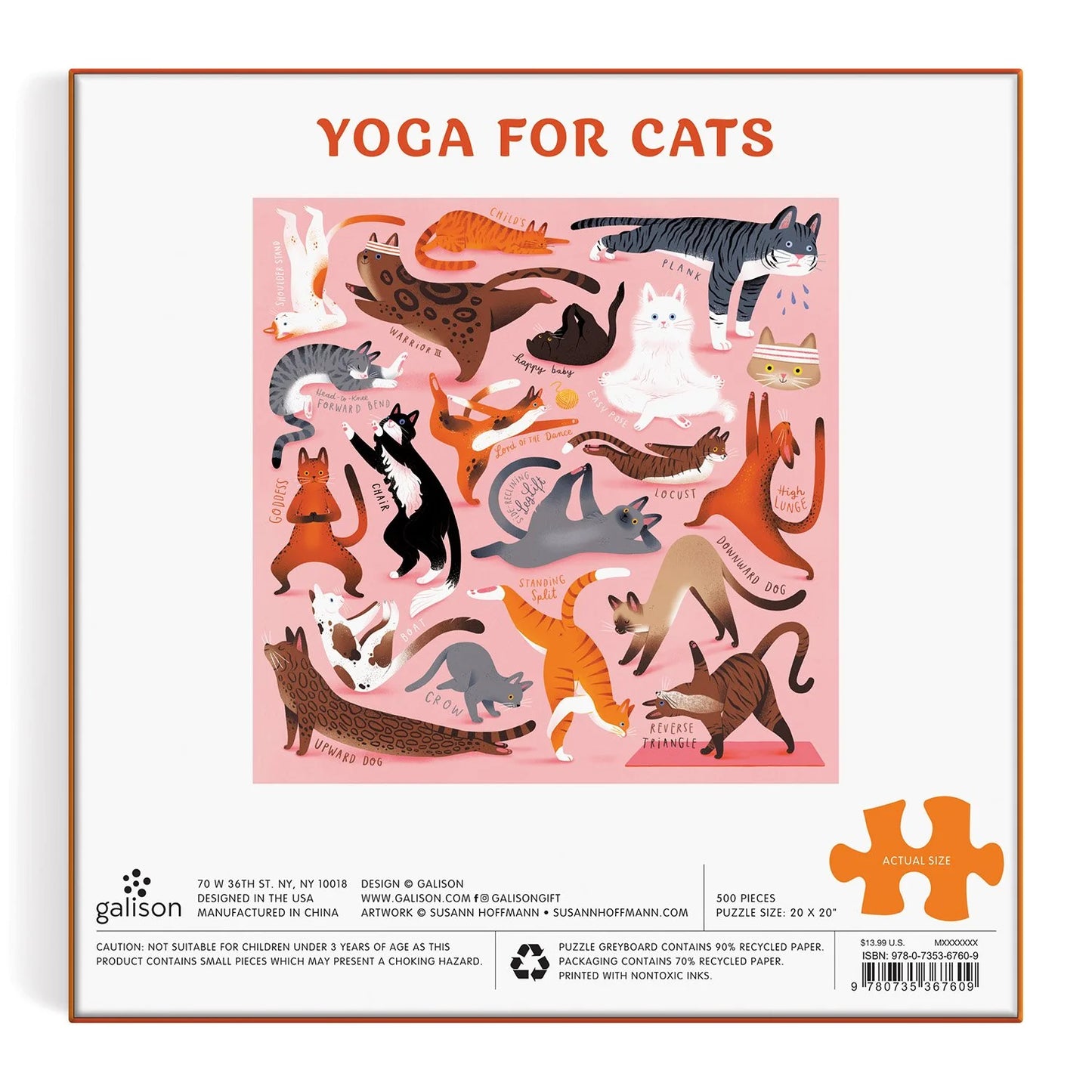 Puzzle Yoga for Cats, 500 pcs.
