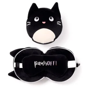 Plīša ceļojumu spilvens un acu maska Feline Fine Relaxeazzz