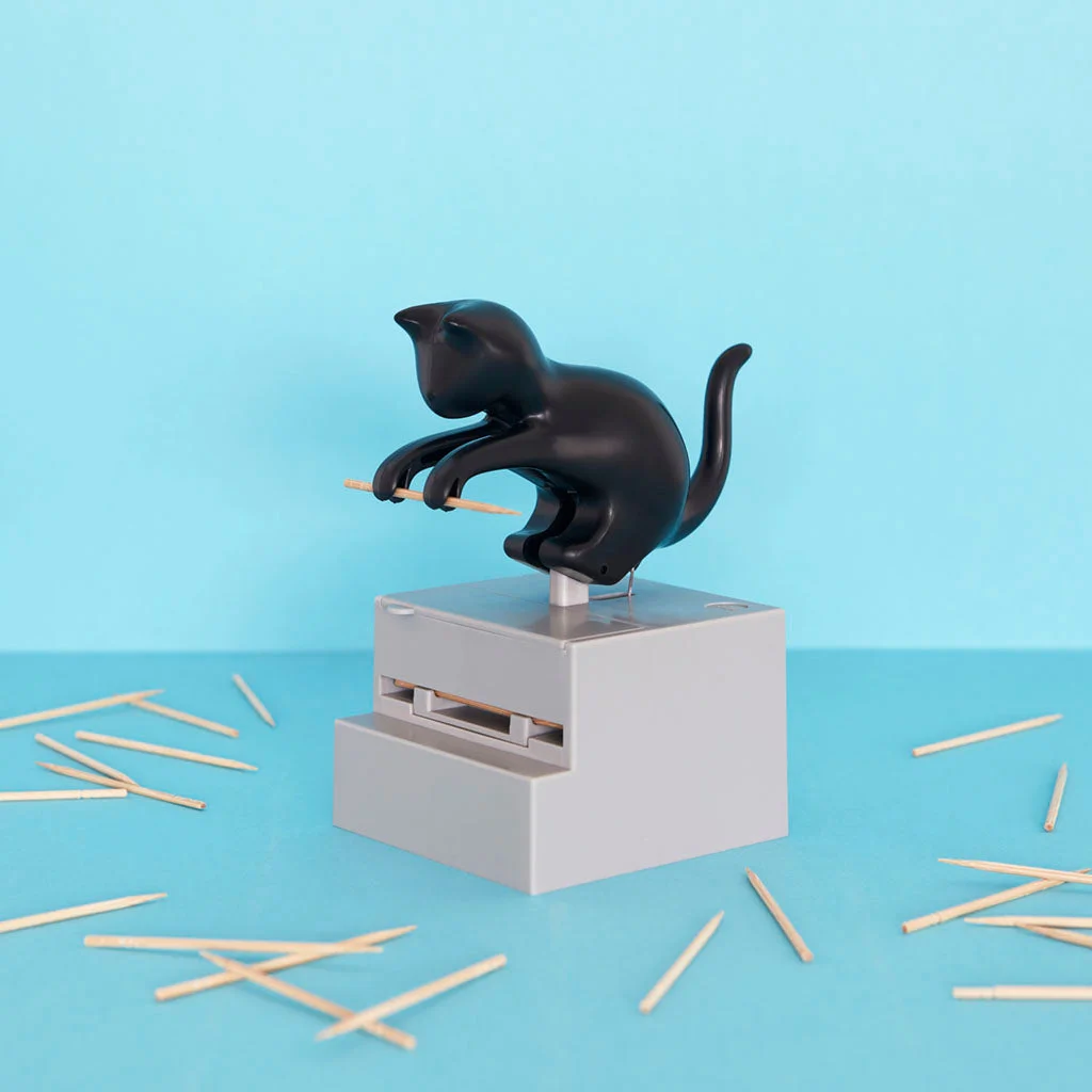 Zobu bakstāmo kociņu turētājs Frisky kitty