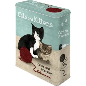 Metāla uzglabāšanas trauks Cats and Kittens XL