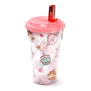 Neplīstoša krūzīte ar dubultām sienām un salmiņu Pusheen Sips