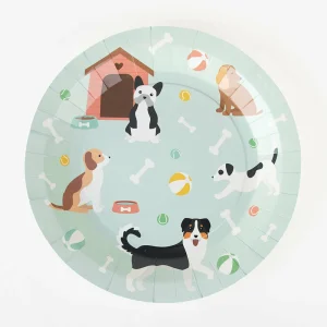Papīra šķīvju komplekts Dog, 8 gab.