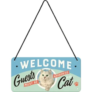 Piekaramā metāla plāksne Guests Must Be Approved by the Cat