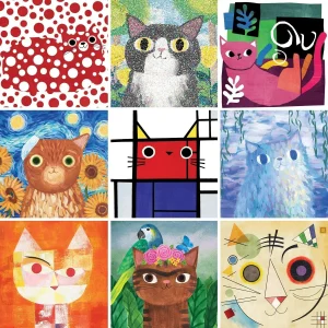 Puzle Artsy Cats, 500 gab.
