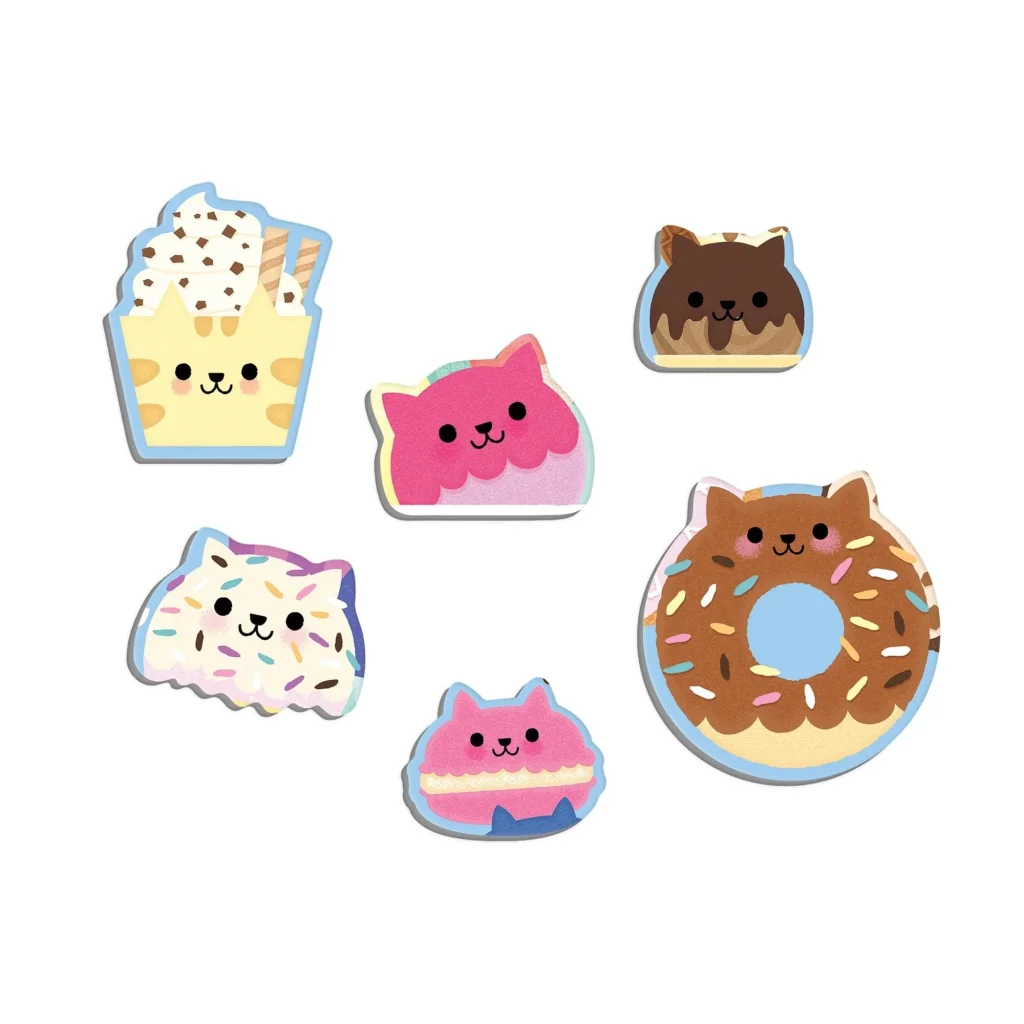 Puzle ar smaržīgām detaļām Cat Cafe Scratch & Sniff, 60 gab.