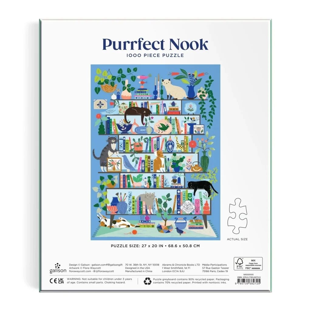 Puzle Purrfect Nook, 1000 gab.