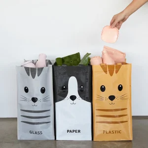 Atkritumu šķirošanas konteineri Meow, 3 gab.