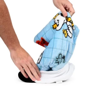 2-in-1 plīša ceļojumu sega un mantiņa Blankeazzz Peanuts Snoopy & Woodstock