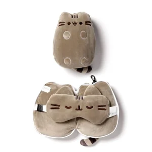 Plīša ceļojumu spilvens un acu maska Pusheen Cat