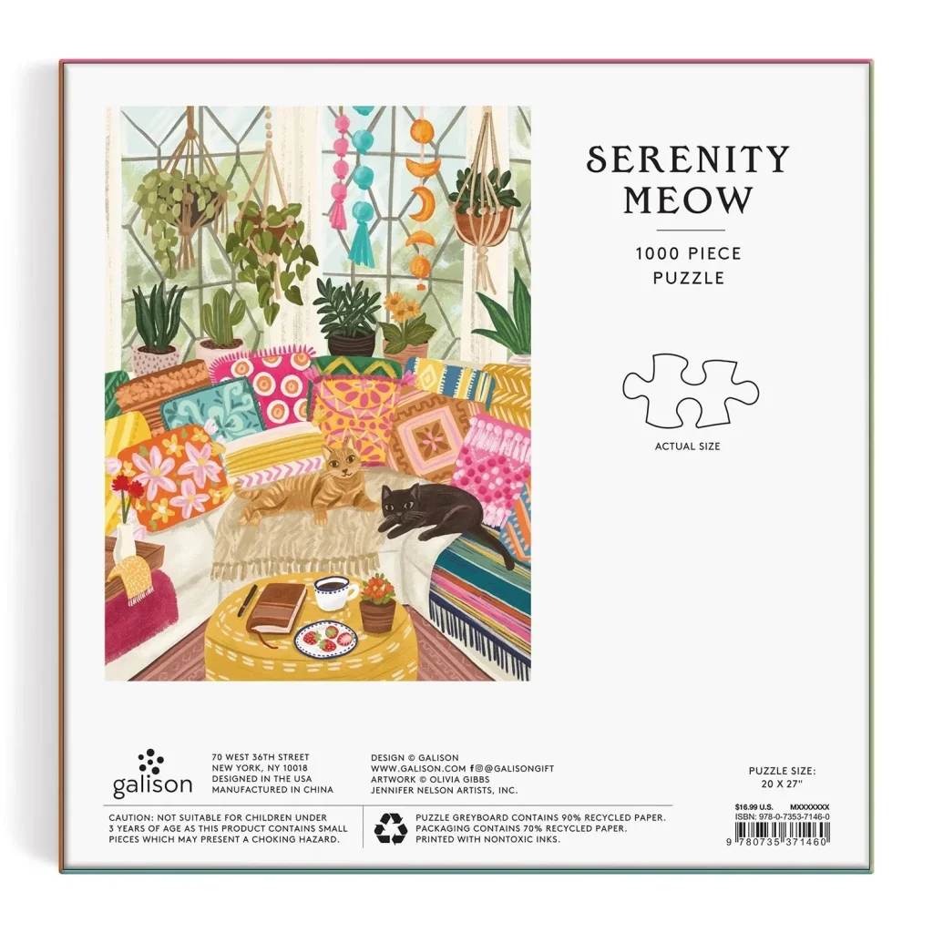 Puzle Serenity Meow, 1000 gab.