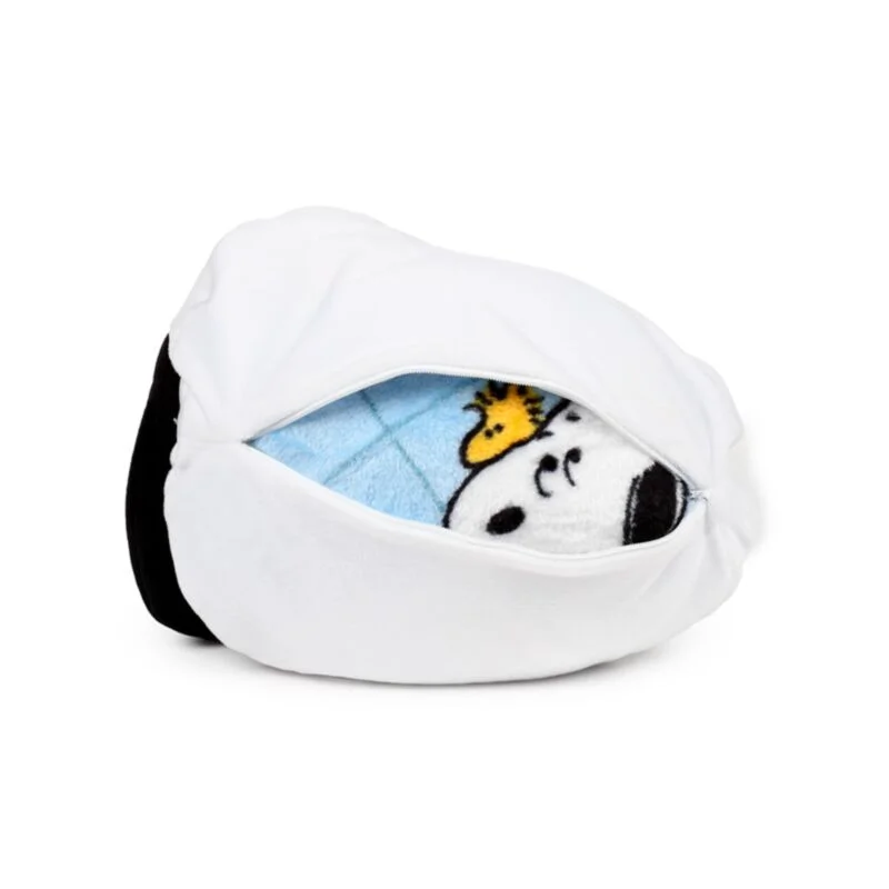 2-in-1 plīša ceļojumu sega un mantiņa Blankeazzz Peanuts Snoopy & Woodstock