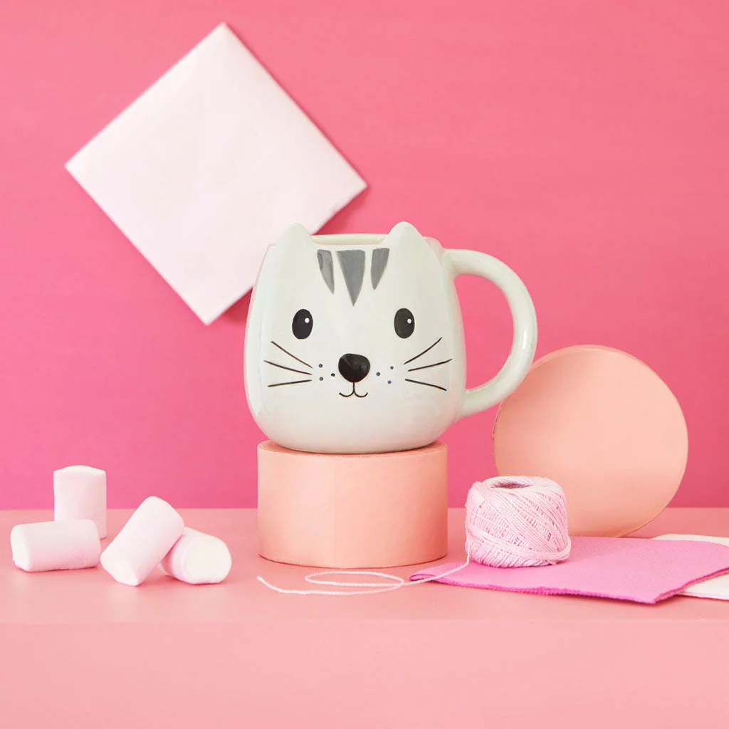 Keramikas krūze Kitty pelēka