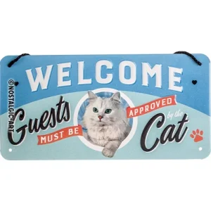 Piekaramā metāla plāksne Guests Must Be Approved by the Cat