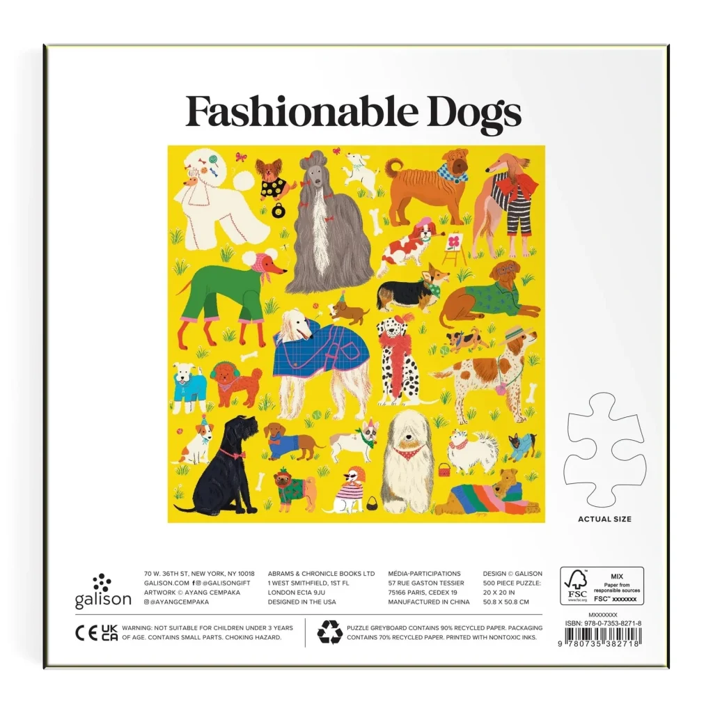 Puzle Fashionable dogs, 500 gab.
