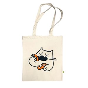 Enjoying a Tangerine Tote Bag