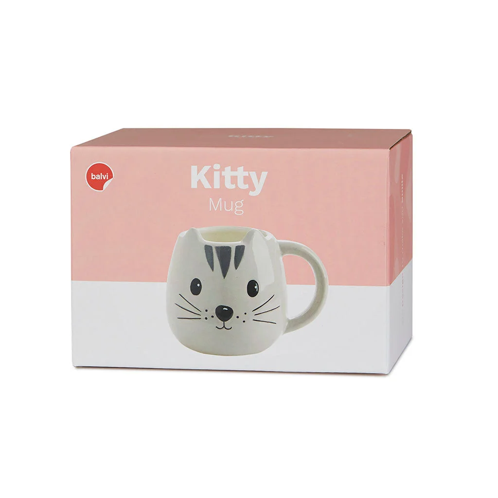 Keramikas krūze Kitty pelēka
