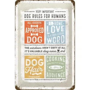 Metāla plāksne Dog Rules