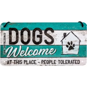 Piekaramā metāla plāksne Dogs Welcome