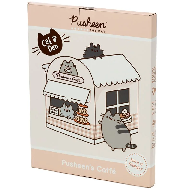 Kafejnīcas formas kartona spēļu māja Pusheen the Cat