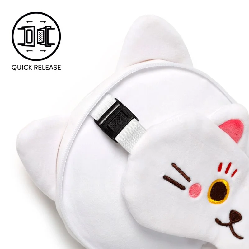 Plīša ceļojumu spilvens un acu maska Maneki Neko Laimes kaķis Relaxeazzz