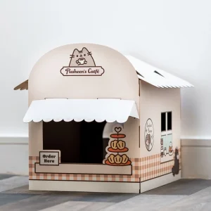 Kafejnīcas formas kartona spēļu māja Pusheen the Cat