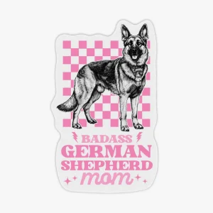 Caurspīdīga uzlīme Badass German Shepherd Mom