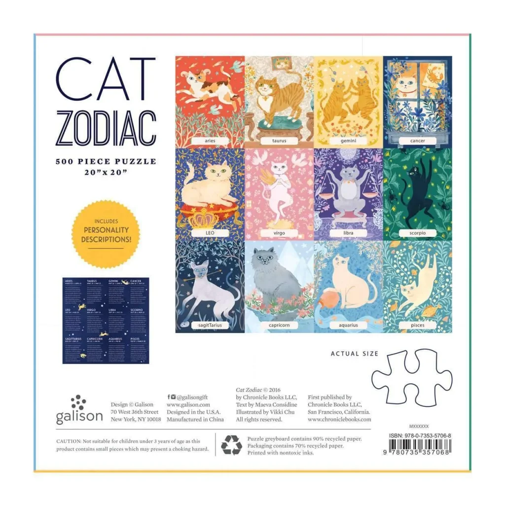 Puzle Cat Zodiac, 500 gab.