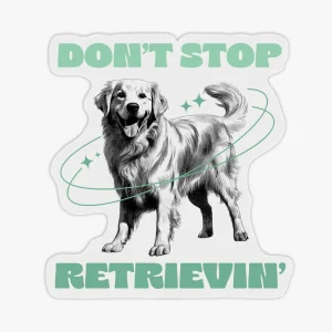 Caurspīdīga uzlīme Don't Stop Retrievin