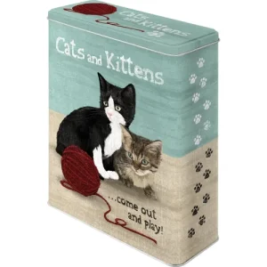 Metāla uzglabāšanas trauks Cats and Kittens XL
