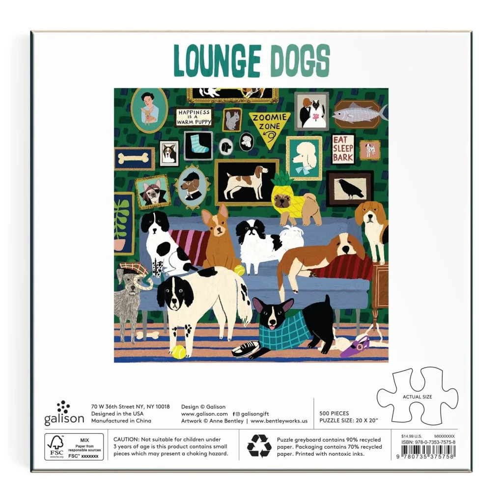 Puzle Lounge Dogs, 500 gab.
